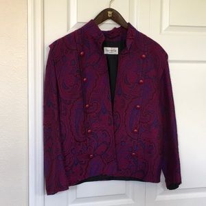 French vintage designer paisley blazer
